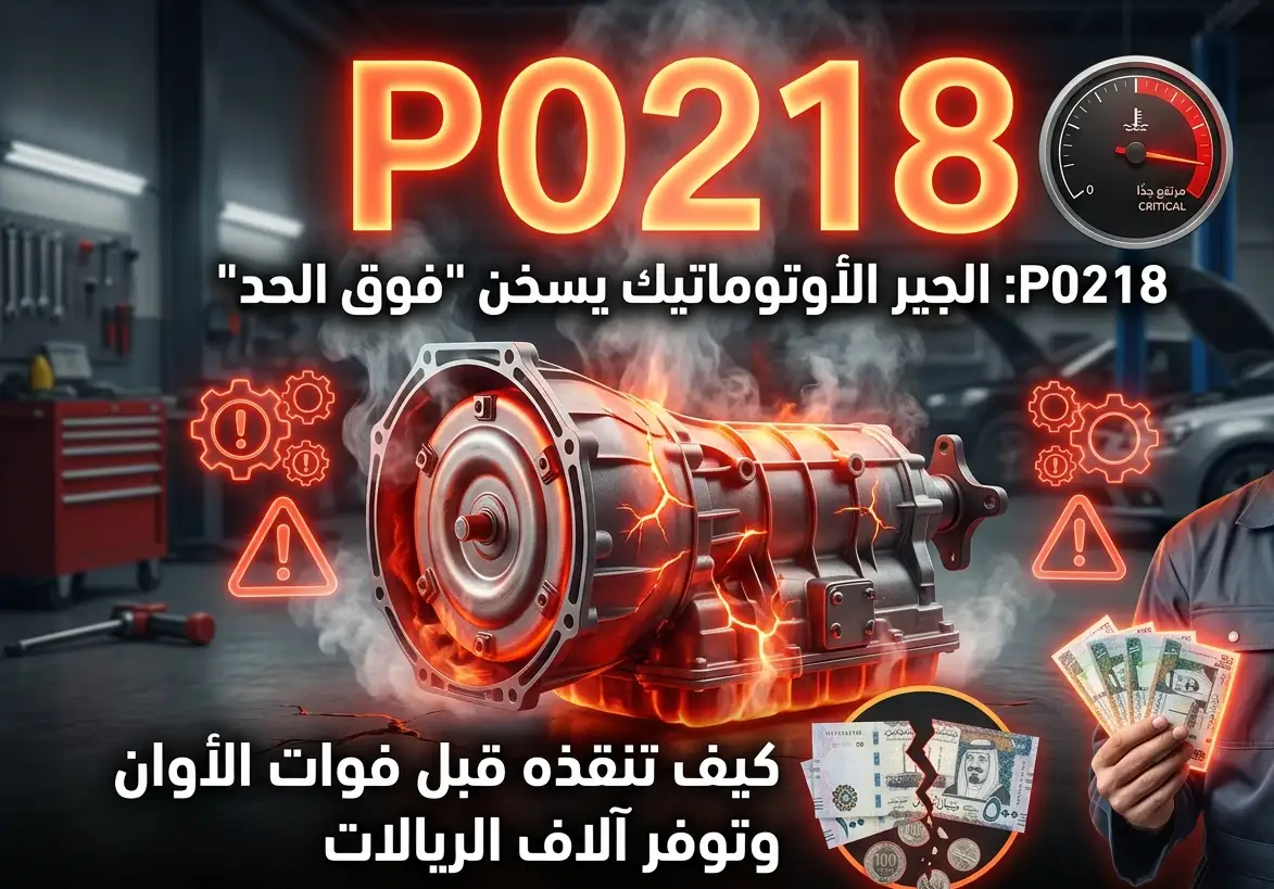 P0218: الجير الأوتوماتيك يسخن 'فوق الحد' — كيف تنقذه قبل فوات الأوان وتوفر آلاف الريالات