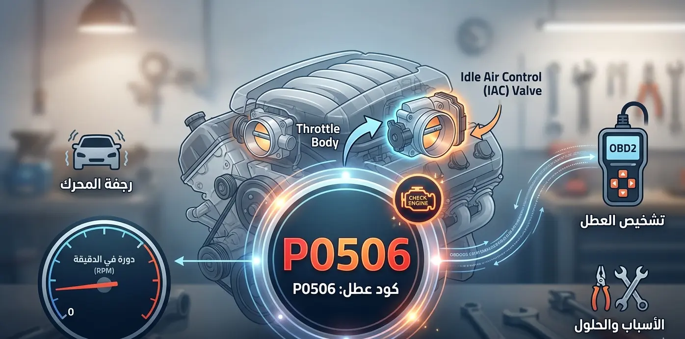 لماذا يطفى موتّرك في الإشارة؟ كود P0506 والحل اللي ما يعرفه نص الميكانيكيين!