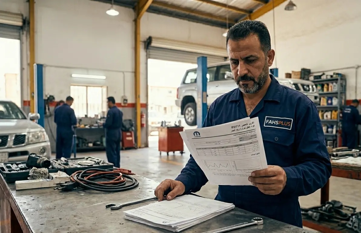 كيف تحفظ تقرير الفحص (Diagnostic Report) وتشاركه مع معلم الورشة بأسلوب احترافي