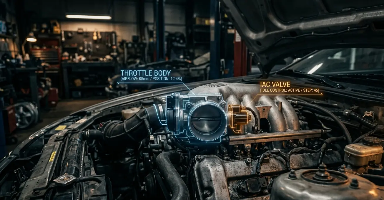 Throttle Body vs IAC Valve: الفرق الذي يحير المعلم والزبون معاً